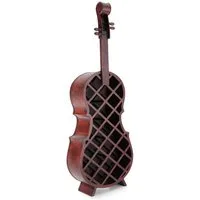 Stagecaptain Weinregal WR-21 Stradivino Wein- & Flaschenregal für 21 Flaschen, Weinständer Holz stehend in Vintage-Optik "Cello" Design