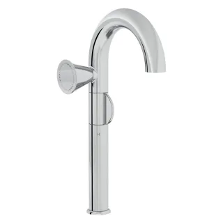 VitrA Liquid Einhebel-Waschtischmischer Einlochmontage Höhe 39 cm Linkshänder-Version Chrom,A42794 A42794