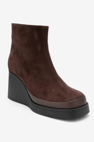 Livia Leder-Keilabsatz-Stiefel (Damen)