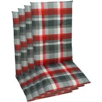 GO-DE Hochlehnerauflage, (Spar-Set, 4 St), Maße ca.: 48 cm x 118 cm x 5 cm
