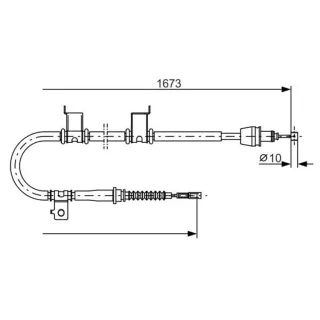 Bosch Handbremsseil hinten links Kia Ceed Pro