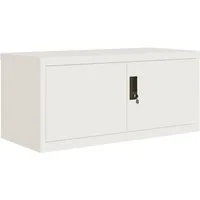 vidaXL Aktenschrank Aktenschrank Weiß 90x40x40 cm Stahl (1-St)