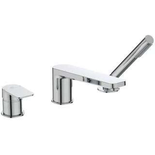 Ideal Standard 3-Loch-Badearmatur TONIC II, A6348AA mit Wanneneinlauf und Handbrause A6348AA