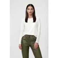 Monari Langarmshirt Basic aus weichem Viskose-Modal-Mix, Rundhals