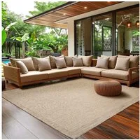 SIMPEX24 Outdoorteppich Unicolor, Rechteckig, Höhe: 3 mm, Teppich Wetterfest Waschbar Balkon, Garten, Terrasse und Küchenteppich
