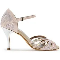 Dancing Queens Sparkle Shine Tanzschuhe - Absatz 8.0 cm thin High-Heel-Sandalette Satin Heels, Salsa Bachata Standardtanz Discofox