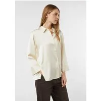 comma Langarmbluse Bluse Satinbluse aus Viskose mit verstellbarer Manschette