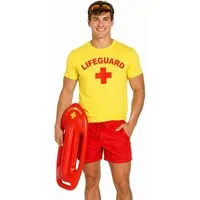 coole-fun-t-shirts Kostüm Rettungsschwimmer Schwimmboje Kostüm Rettungsschwimmer 3-teiliges Set, 3 Teile