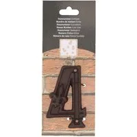 esschert design Briefkasten Gusseiserne Hausnummer "4" Robust, Rustikal und Zeitlos. In Braun.