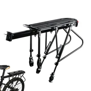 XANES Bicycle Rear Cargo Rack Aluminum Alloy Aluminum Alloy Quick Release Bike Back Seat Luggage Carrier with Warning Li