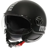 Momo Motorradhelm FGTR Evo Mono S26 Jethelm, vorbereitet für Kommunikationssystem,integriertes Sonnenvisier