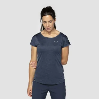 SALEWA - Puez Melange Dry'Ton T-Shirt Damen - Blau (Gr.46)