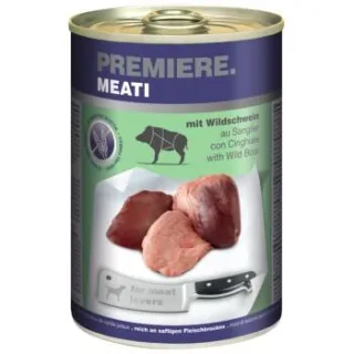 PREMIERE Meati Nassfutter Hund, Adult, Wildschwein 24x400 g