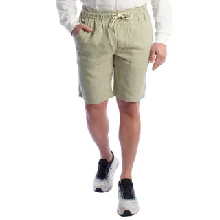 Herren Leinen Bermuda-Shorts mit Kordelzug HS24MBE09