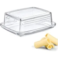 WESTMARK Butterdose Dekorativ, Länge: 14,3 cm, Glas, Transparent, Glas