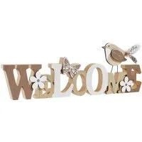 Wanddekoobjekt Deko-Schriftzug "Welcome", Schriftzug