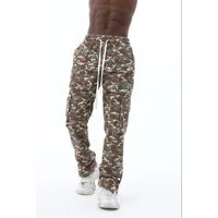 COFI Casuals Jogginghose Camouflage Hose mit seitlichen Taschen und Knöpfen Unisex