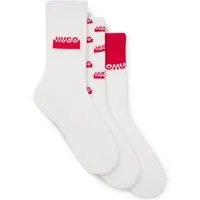 HUGO Freizeitsocken 3P QS SPLIT LOGO CC (3-Paar) mit verschiedenen Mustern