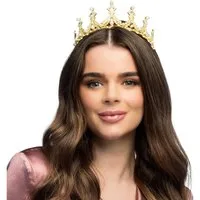 Boland Kostüm Tiara Royal Elizabeth Metall, Gold