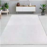 Carpetia Teppich 3D Hoch-Tief-Effekt, rechteckig, Höhe: 8 mm, weich pflegeleicht Saugroboter-geeignet