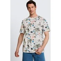 TOM TAILOR T-Shirt T-Shirt Piqué T-Shirt mit Allover-Print
