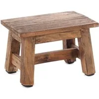 DESIGN DELIGHTS Hocker FUSSHOCKER Monte, 30x21cm(BxH), kleiner Holzhocker aus Altholz, 01 n