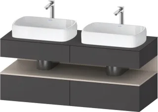 Duravit Qatego Konsolenwaschtischunterbau wandhängend Graphit Matt 1400x550x600 mm - QA4767091490010 QA4767091490010