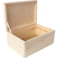 Creative Deco Holzkiste Holzkiste mit Deckel Erinnerungsbox Baby Groß Unlackiert, Unlackiert