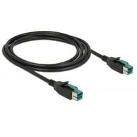 PoweredUSB 12V Kabel, Stecker > Stecker schwarz, 2 Meter