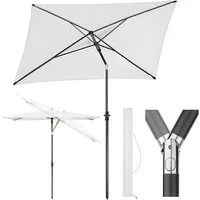 Sekey Sonnenschirm Rechteckig Höhenverstellbar Balkonschirm Knickbar, mit Schutzhülle, LxB: 210,00x140 cm, Sonnenschutz UPF50+, Kippbar, Höhenverstellbar Sonnenschirm Balkon