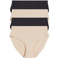 bonprix Panty (Packung, 4-St) klassischer Stil, nahtlose Kanten, aus Polyamid und Elasthan