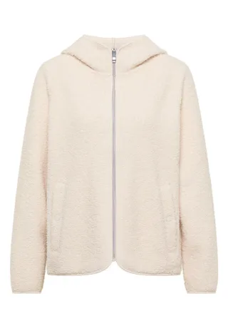 CECIL - Teddy-Jacke mit Kapuze weiß - Gr. - S