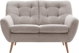 exxpo - sofa fashion 2-Sitzer "Scandi, bequem, aufwendige Rückenpolsterung für mehr Sitzkomfort" akuelle Farben in hochwertige Bezugsqualitäten, Holzfuß