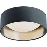 etc-shop LED Deckenleuchte, LED-Leuchtmittel fest verbaut, Neutralweiß, Deckenlampe Deckenleuchte Wohnzimmerlampe grau Sterneneffekt LED