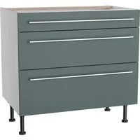 KOCHSTATION Unterschrank KS-Bern2 Breite 90 cm, 1 Schubkasten, 2 Auszüge