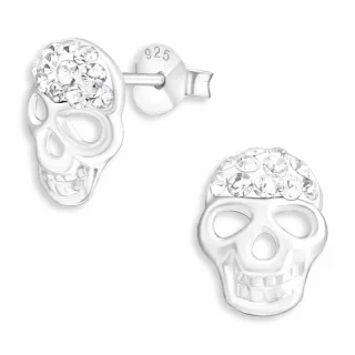Totenkopf Ohrringe aus 925 Silber
