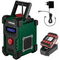 Parkside PARKSIDE DAB Akku-Baustellen Radio PBR 20-Li USB, Akku 2.0 Ah, 20V Baustellenradio