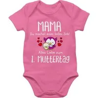 Shirtracer Shirtbody 1. Muttertag I Mama du machst einen tollen Job (1-tlg) Muttertagsgeschenk