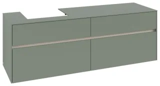Villeroy & Boch Waschtischunterschrank Collaro C07800 1600x548x500mm 4 Ausz. Waschtisch li Soft Gree C07800AF