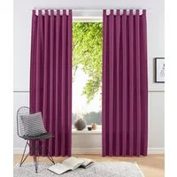 OTTO home Vorhang Raja (2 St), Schlaufen, blickdicht, Polyester, 2er-Set, Bestseller, einfarbig, modern, pflegeleichte Mikrofaser
