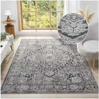 OTTO home Teppich Kylan, Designer-Teppich, Hoch-Tief-Struktur, dezenter Glanz, rechteckig, Höhe: 9 mm, Schrumpf-Garn-Effekt, im Vintage-Look, dichte Qualität, Wohnzimmer