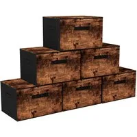Sekey Aufbewahrungsbox Aufbewahrungsbox mit Deckel aus Vliesstoff Faltbare Stoffboxen, Faltbox Organizer für Kleidung Aufbewahrungsboxen für Schrank Regal