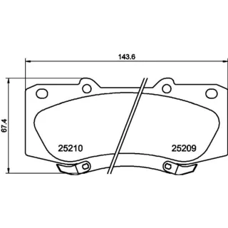 Hella Bremsbel?ge vorne Toyota Hilux 7