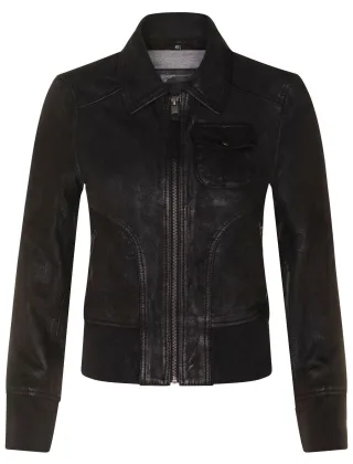 Damen Leder MA-1 Varsity Jacke-Ann Arbor