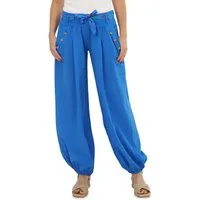 malito more than fashion Haremshose malito Damen Pumphose in Unifarben, leichte Stoffhose, super Freizei mit farblich passendem Stoffgürtel Einheitsgröße