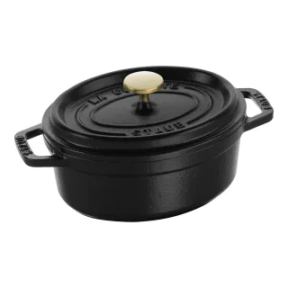 Staub La Cocotte Cocotte 15 cm, oval, Schwarz, Gusseisen