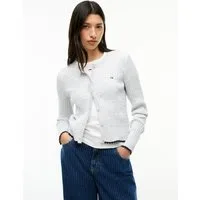 Tommy Jeans Strickjacke TJW CABLE CREW NECK CARDIGAN EXT Viskosemischung, mit Zopfmuster