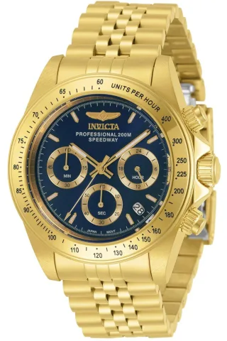 Invicta Speedway 30999 Herrenuhr - Quarzwerk - Edelstahl mit blauem Zifferblatt - 39 mm