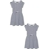 Name It Spitzenkleid 2er-Set Midi Blusen Baumwolle Dress Kurzam Rundhals (knielang, 2-tlg) NKFMIE SS DRESS NOOS