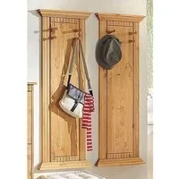 OTTO home Garderobenpaneel Rustic, Set aus 2 Paneelen, Landhausstil (2 St), aus massiver Kiefer, mit dekorativen Fräsungen